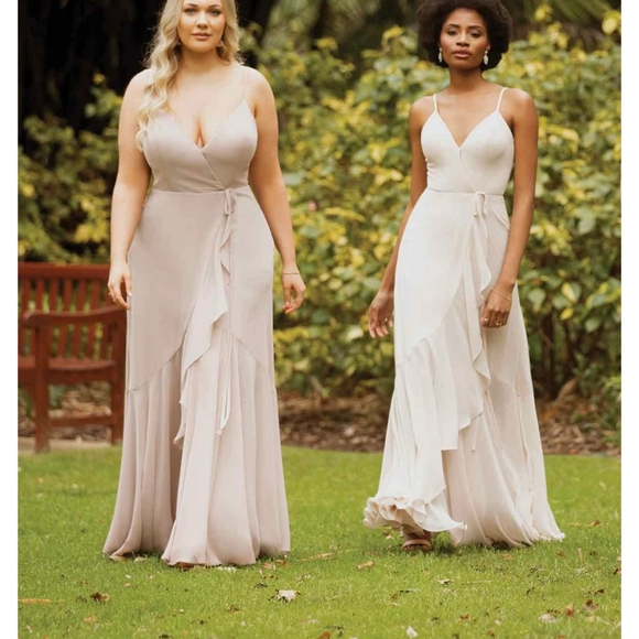 Navy chiffon bridesmaid dress - Picture 5 of 6